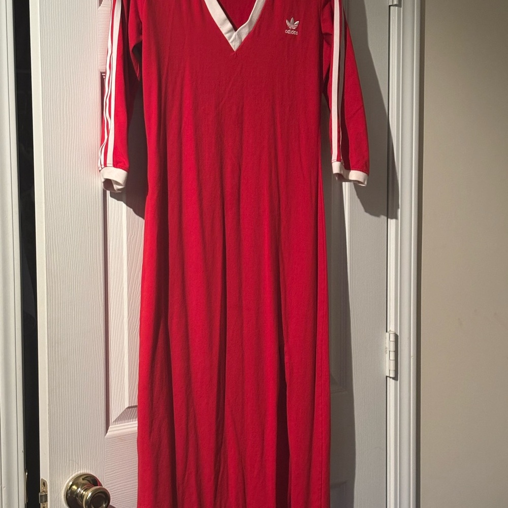 Adidas Red Dress with White Accents